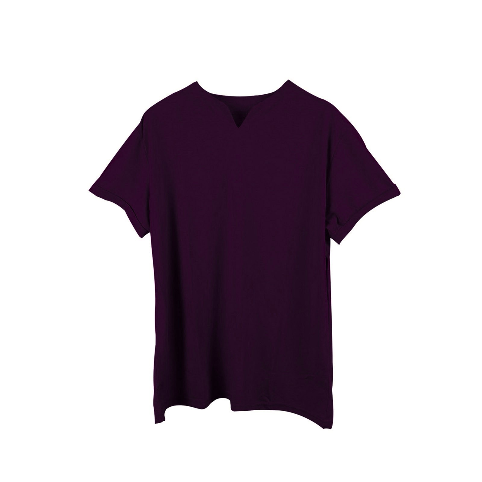 thumbnail image 4 of Camiseta informal de manga corta y cuello en V para hombre, camiseta ajustada., 4 of 4